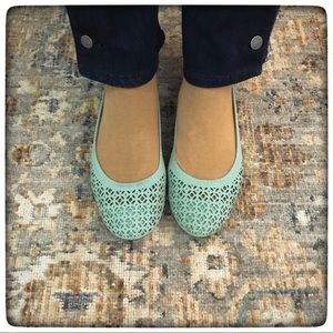 Lucky Brand “Eastly” Laser-cut ballet flats, 7.5